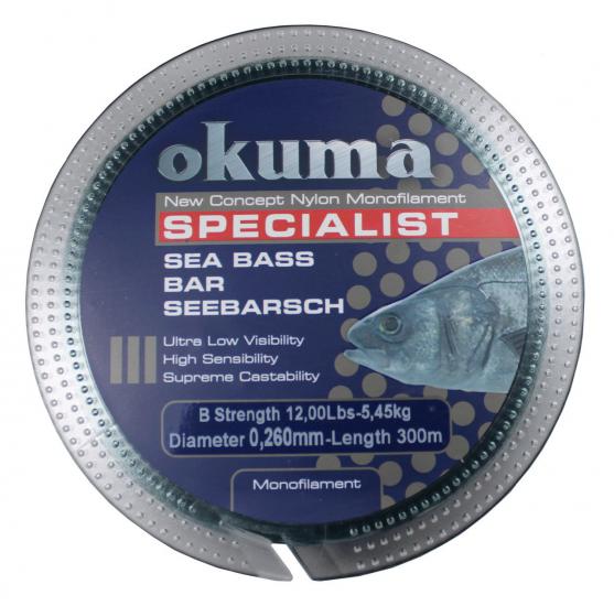 Okuma Seabass 300 mt 0,285 mm Moss Green Misina