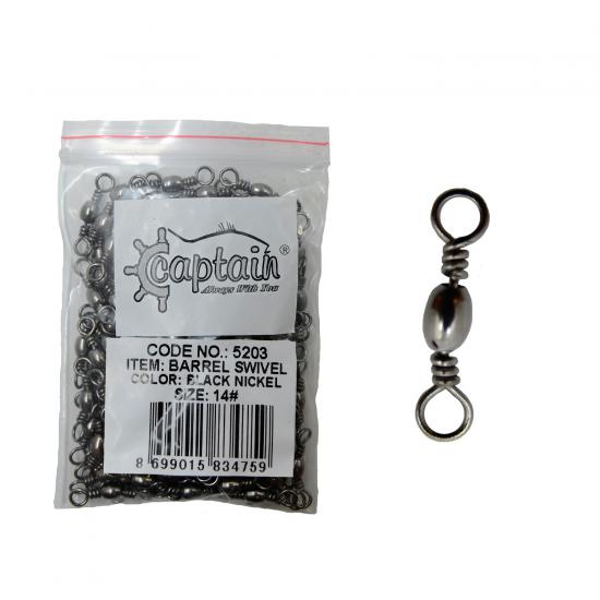 Captain 5203 Fırdöndü 20 Adet Black Nikel No: 7