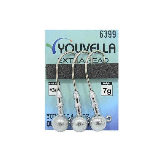 Youvella 6399 Jig Head 1/0 İğne 3’lü Paket 7 gr