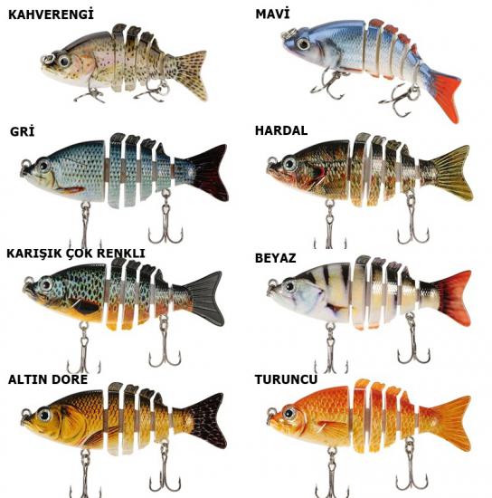 Avmatik Turna Balık Avı Sahteleri 6 Segment 8.5 cm 11g