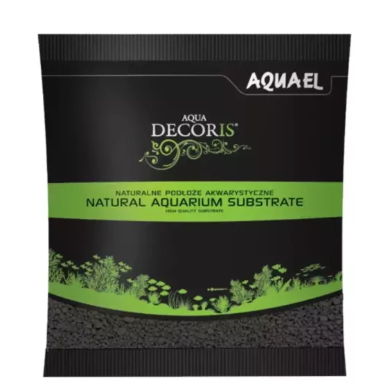 Aquael Gravel Decoris 2-4 MM Siyah Kum 1 KG