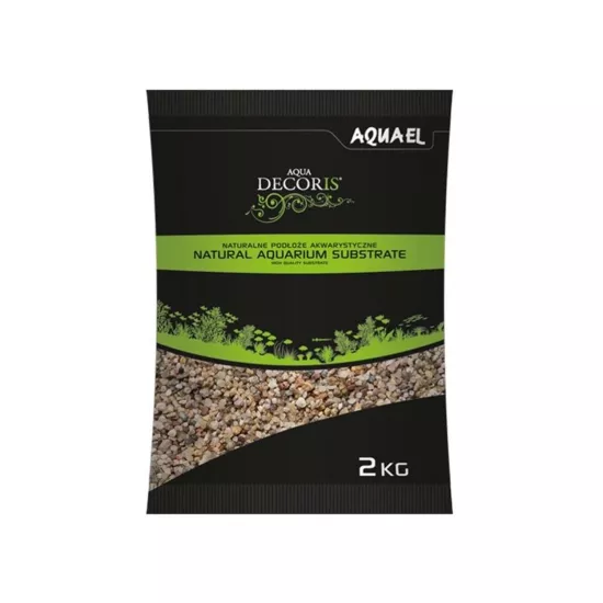 Aquael Multi Colored Gravel Nature 1.4-2 mm 2 Kg Renkli Doğal Kum