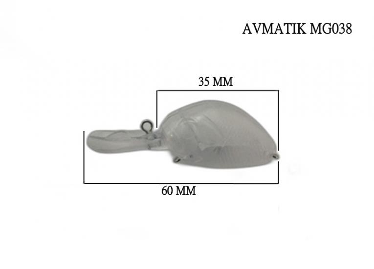 Avmatik B-MG038 Wobble 6 Cm Boyasız Suni Yem