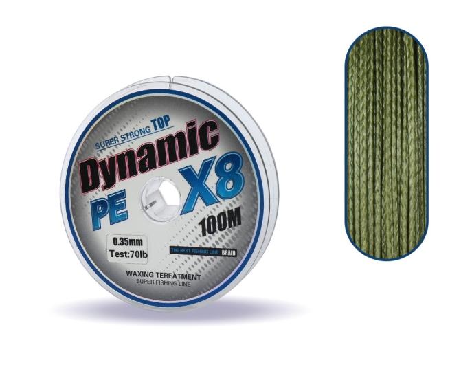 Dynamic Soft PE 8 Örgü İp Misina 100mt Yeşil