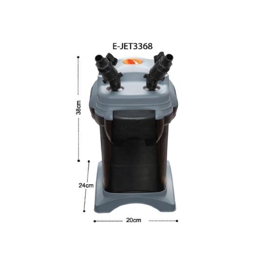 EJET 3368 Akvaryum Dış Filtre 1650 Litre - Saat