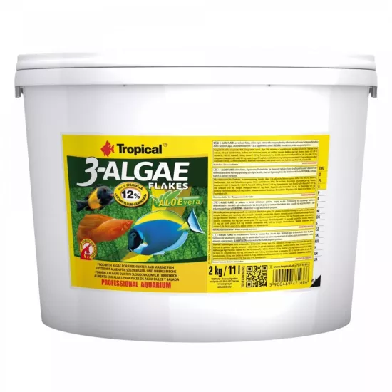 Tropical 3 Algae Flakes 2 Kg / 11 L Kova Yem