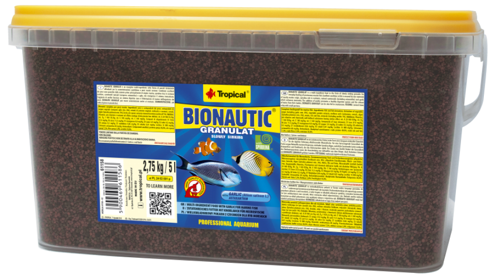 Tropical Bionautic Granulat 2,75 Kg / 5 L Kova Yem