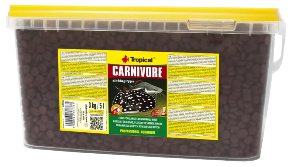 Tropical Carnivore 3 Kg / 5 L Kova Yem