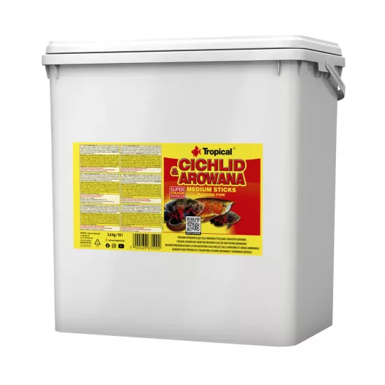 Tropical Cichlid Arowana Medium Sticks 3,6 Kg / 10 L Kova Yem