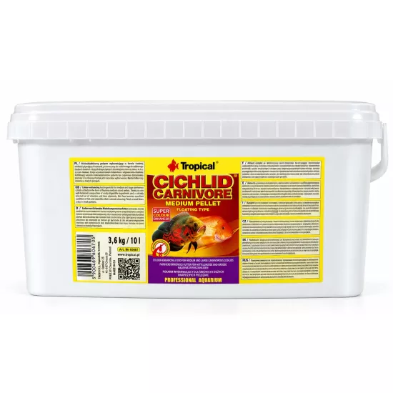 Tropical Cichlid Carnivore Medium Pellet 3,6 Kg / 10 L Kova Yem