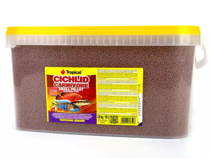 Tropical Cichlid Carnivore Small Pellet 3,6 Kg / 10 L Kova Yem