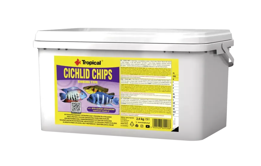 Tropical Cichlid Chips 2,6 Kg / 5 L Kova Yem