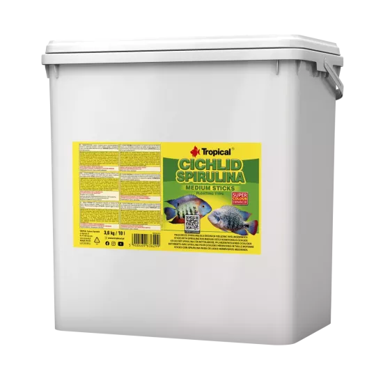 Tropical Cichlid Spirulina Medium Sticks 3,6 Kg / 10 L Kova Yem