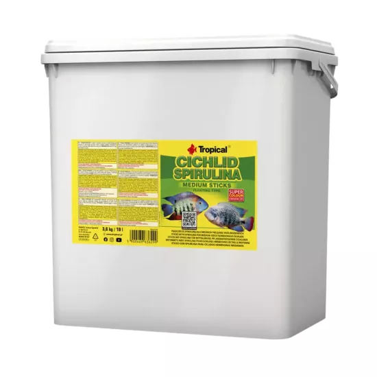 Tropical Cichlid Spirulina Medium Sticks 3,6 Kg / 10 L Kova Yem