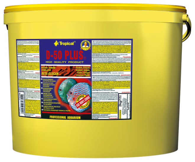 Tropical D-50 Plus Flakes 2 Kg / 11 L Kova Yem