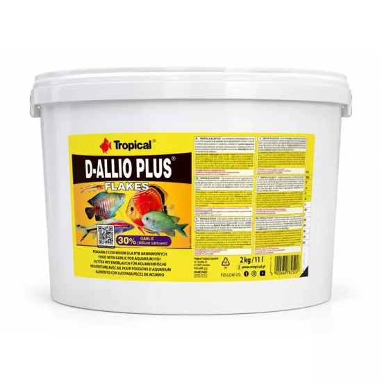 Tropical D-Allio Plus Flakes 2 Kg / 11 L Kova Yem