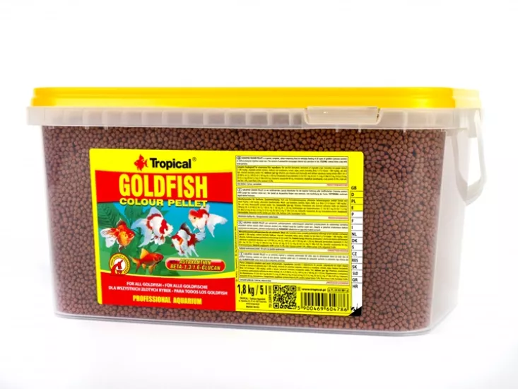 Tropical Goldfish Colour Pellet 1,8 Kg / 5 L Kova Yem