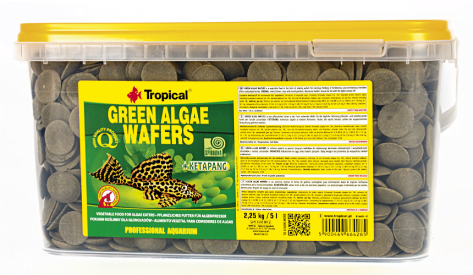 Tropical Green Algae Wafers 2,25 Kg / 5 L Kova Yem