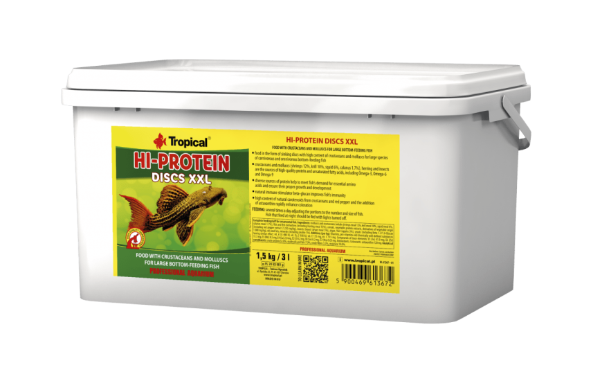 Tropical Hi-Protein Discs XXL 2,5 Kg / 5 L Kova Yem