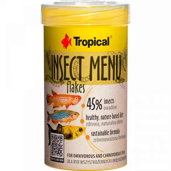 Tropical İnsect Menu Flakes 1000ml / 200Gr Kutu Pul Yem