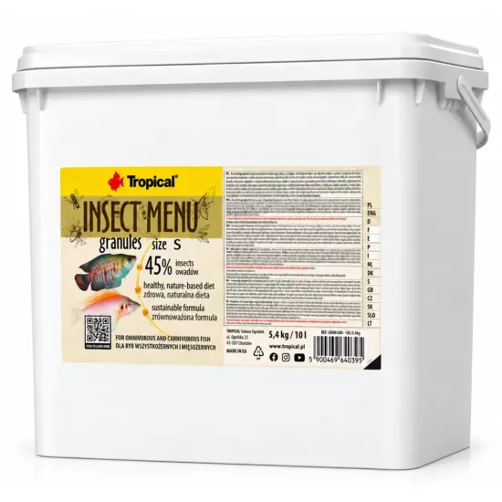 Tropical İnsect Menu Granules S 5,4 Kg / 10 L Kova Yem