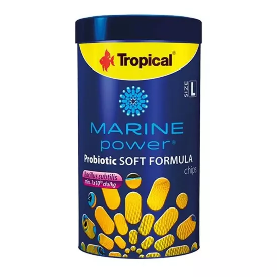 Tropical Marine Power Probiotic Soft Formula L 250ml 130Gr Chips Kutu Yem