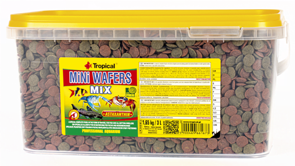 Tropical Mini Wafers Mix 1,65 Kg / 3 L Kova Yem