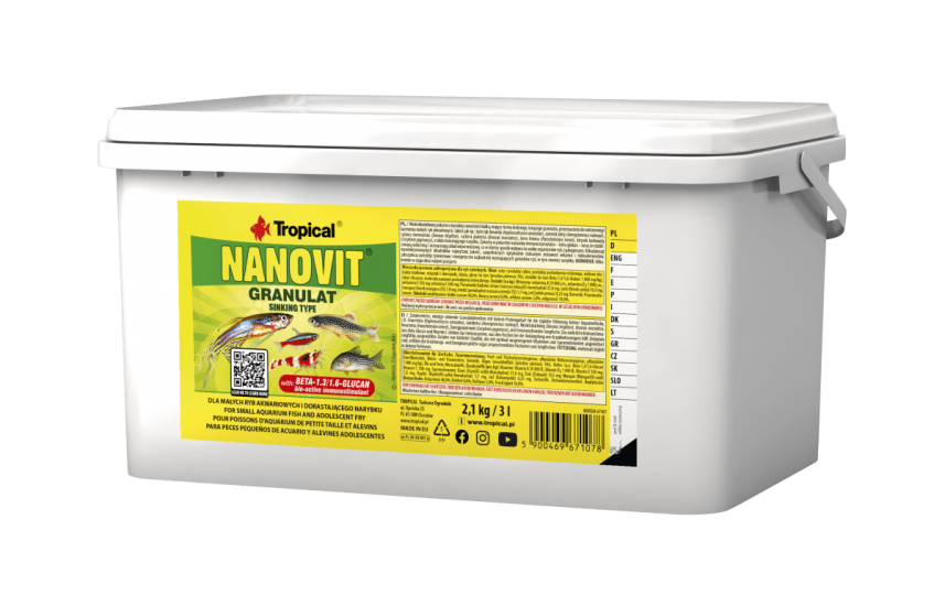 Tropical Nanovit Granulat 2,1 Kg / 3 L Kova Yem