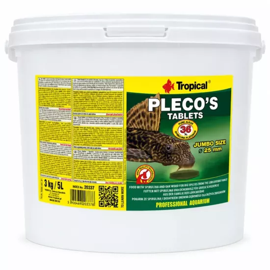 Tropical Plecos Tablets 3 Kg / 5 L Kova Yem