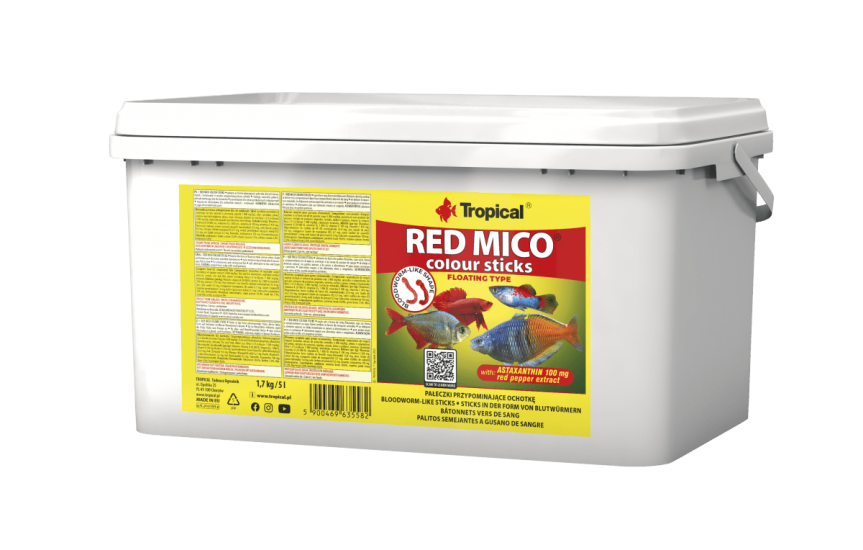 Tropical Red Mico Colour Sticks 1,7 Kg / 5 L Kova Yem