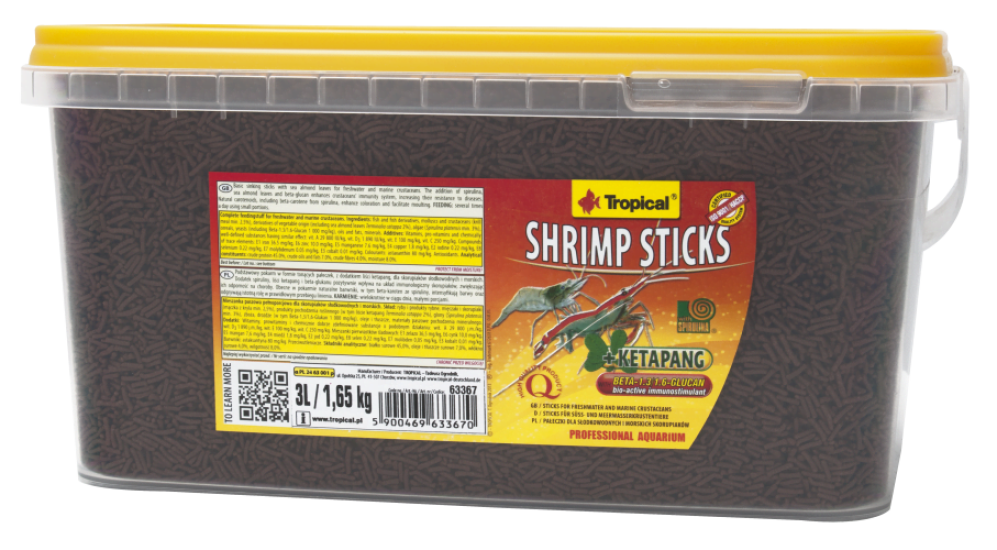Tropical Shrimp Sticks 1,65 Kg / 3 L Kova Yem