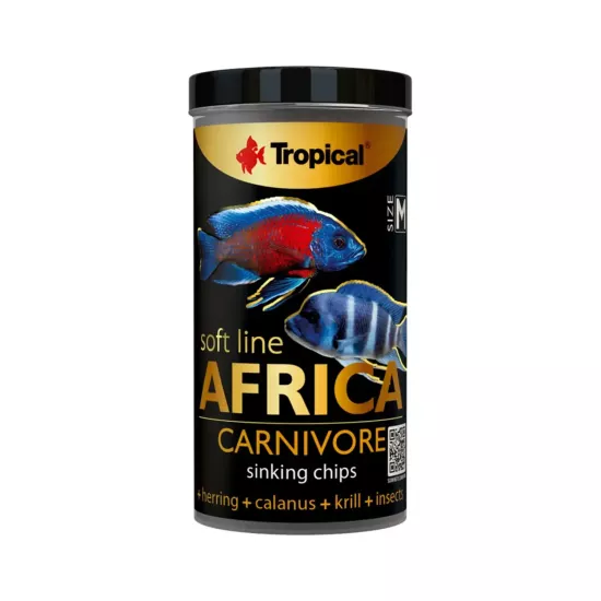 Tropical Soft Line Africa Carnivore Size M Chips 100ml 52Gr Kutu Yem