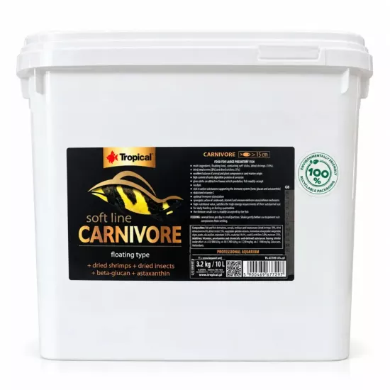 Tropical Soft Line Carnivore 3,2 Kg / 10 L Kova Yem