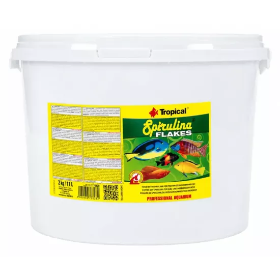 Tropical Spirulina Flakes 2 Kg / 11 L Kova Yem