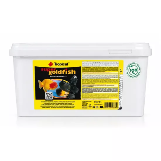 Tropical Super Goldfish Mini Sticks 3 Kg / 5 L Kova Yem