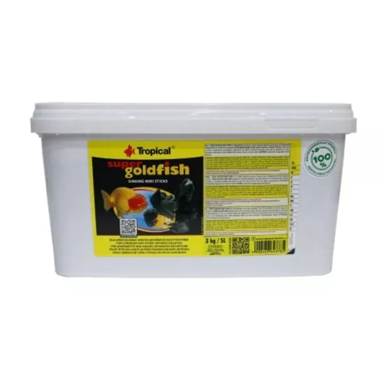 Tropical Super Goldfish Mini Sticks 3 Kg / 5 L Kova Yem