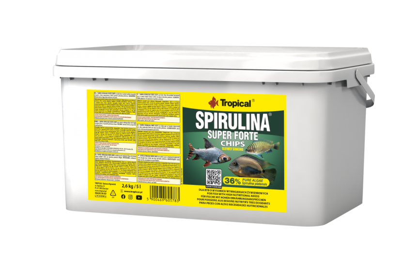 Tropical Super Spirulina Forte Chips 2,6 Kg / 5 L Kova Yem