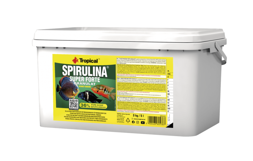 Tropical Super Spirulina Forte Gran 3 Kg / 5 L Kova Yem