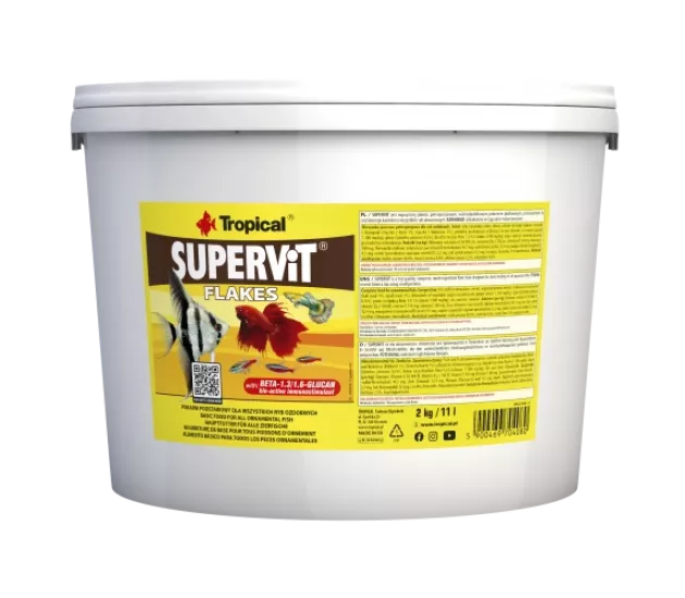 Tropical Supervit Flakes 2 Kg / 11 L Kova Yem