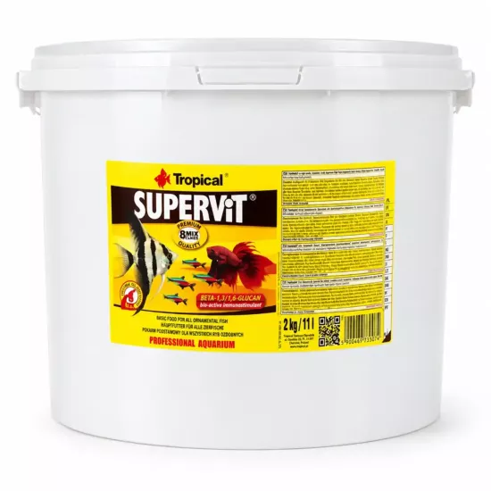 Tropical Supervit Flakes 2 Kg / 11 L Kova Yem