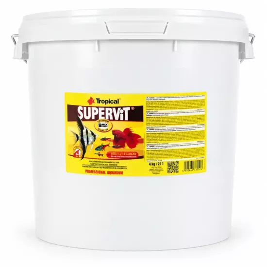 Tropical Supervit Flakes 4 Kg / 21 L Kova Yem
