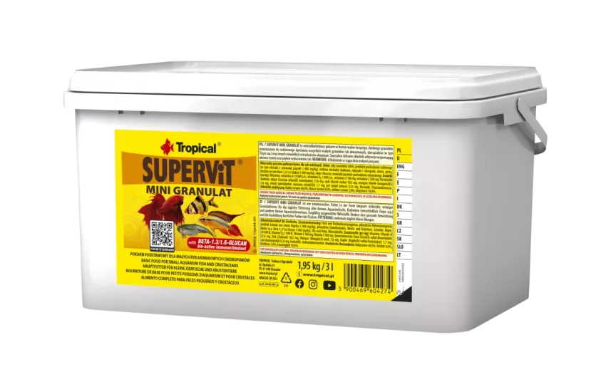 Tropical SuperVit Mini Granulat 1,95 Kg / 3 L Kova Yem