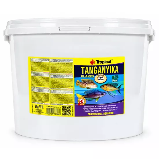 Tropical Tanganyika Flakes 2 Kg / 11 L Kova Yem