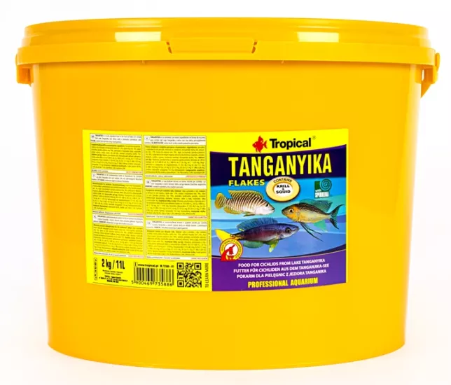 Tropical Tanganyika Flakes 2 Kg / 11 L Kova Yem