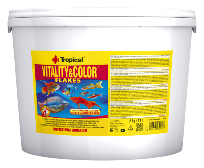 Tropical Vitality Color Flakes 2 Kg / 11 L Kova Yem