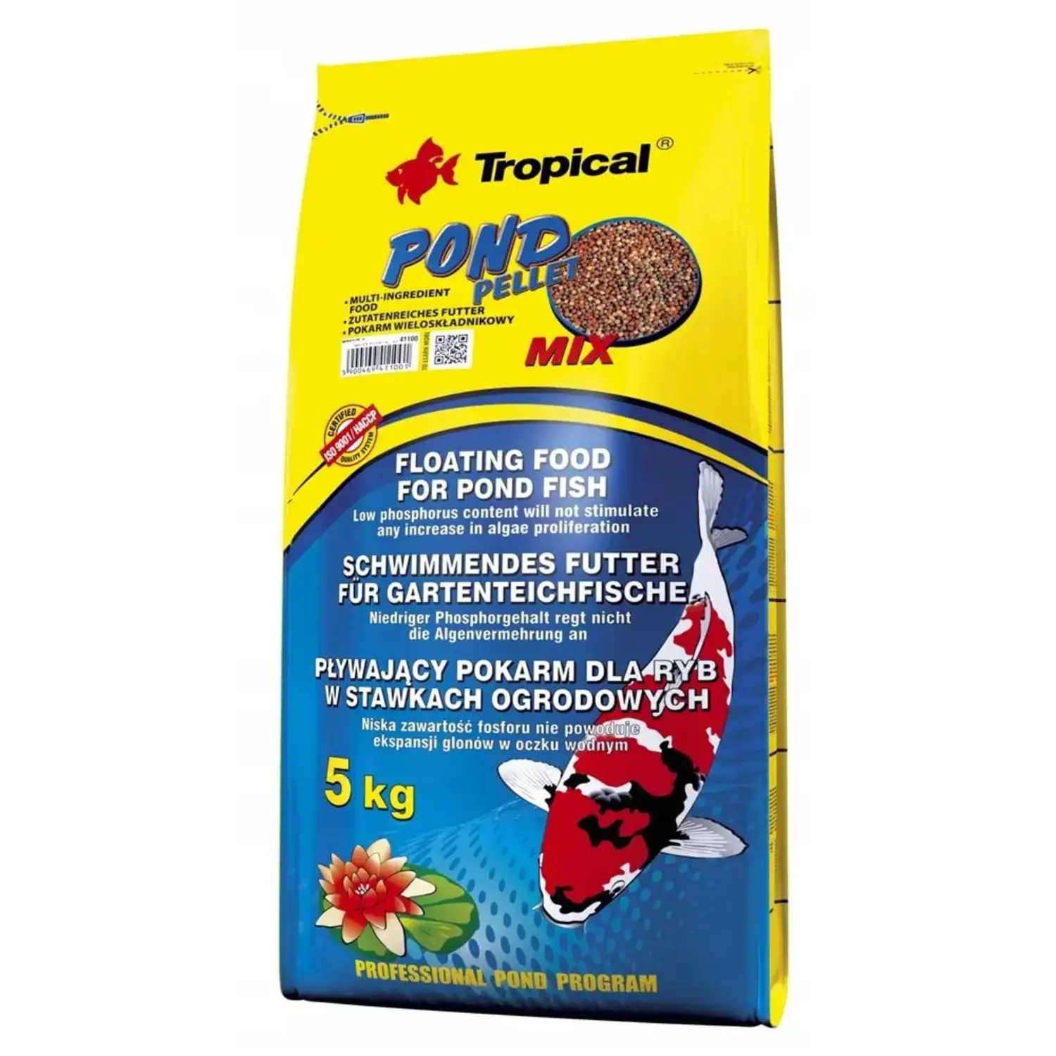 Tropical%20Pond%20Pellet%20Mix%20Size%20Small%205%20Kg%20/%2050%20L%20Torba%20Yem
