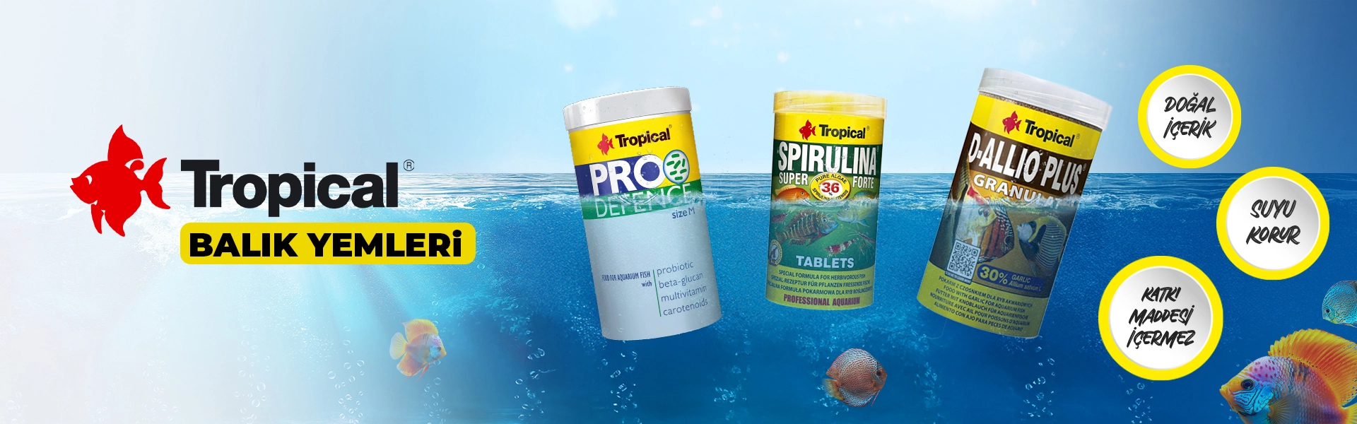 balık yemleri, pul yem, flakes yem, granul yem, sticks yem, tablet yem, probiyotik yem, pond yem